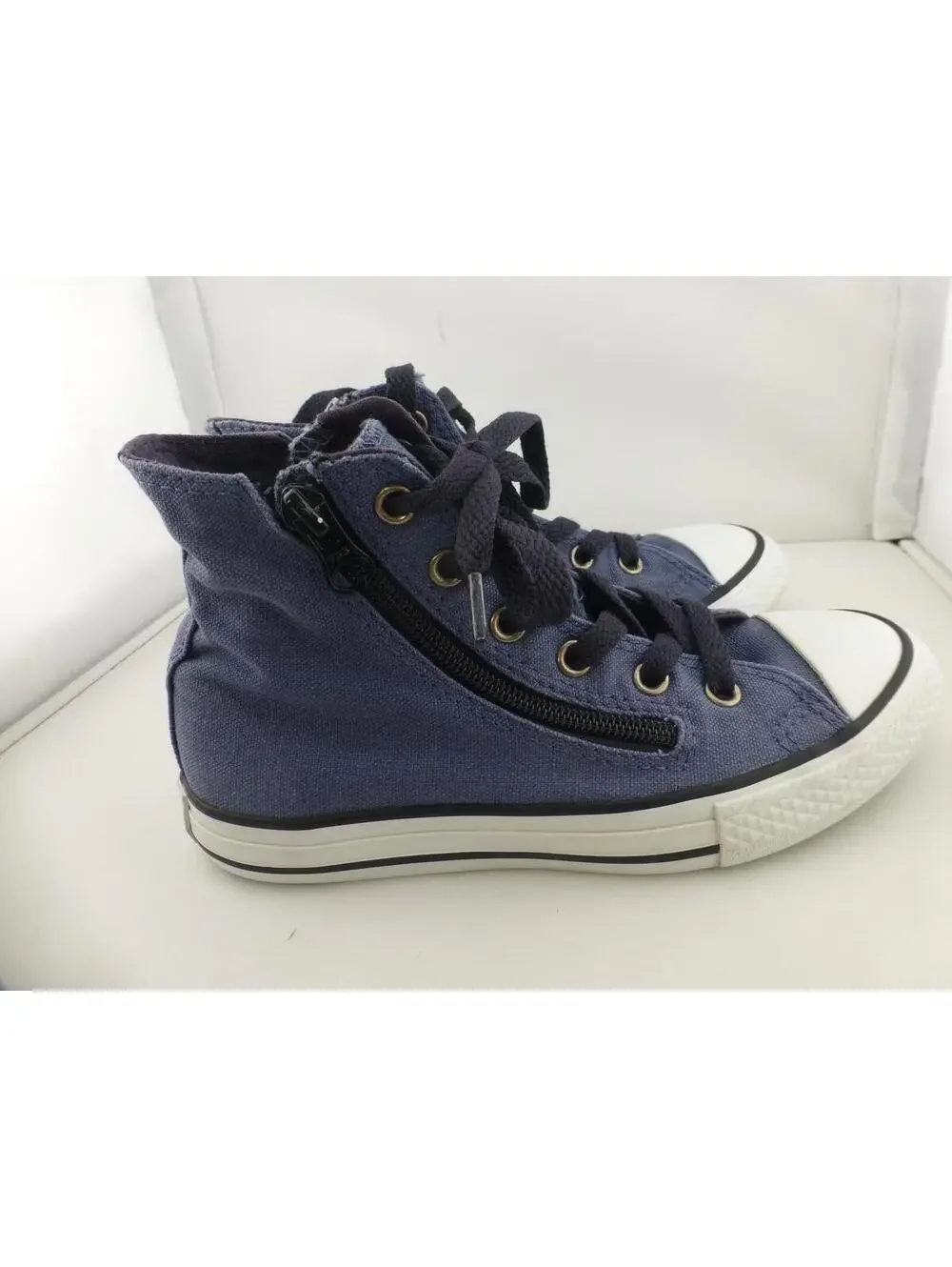Converse All Star Chuck Taylor High Top Sneakers Blue Side Zip Women's US 1 - P1 - Picture 1 of 11